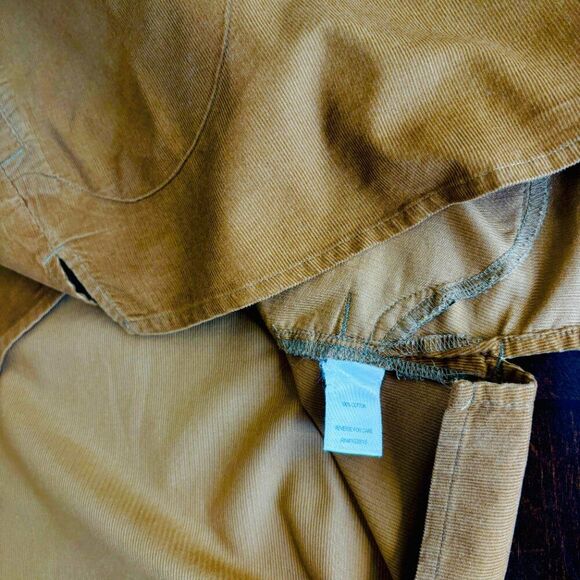 Garnet Hill Feather Wale Corduroy Tunic Top Popover Brown Sz M Soft Cotton - Picture 5 of 7